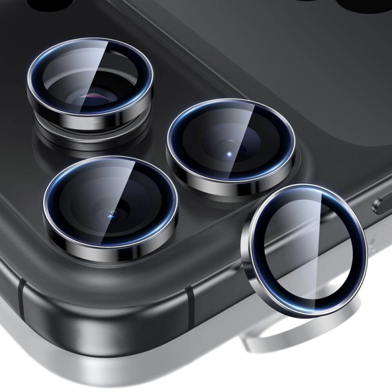 ESR Armorite kameras objektīva aizsargs Apple iPhone 14 Pro / 14 Pro Max / 15 Pro / 15 Pro Max / 16 Pro / 16 Pro Max / 17 Pro / 17 Pro Max, melns (ESR931)