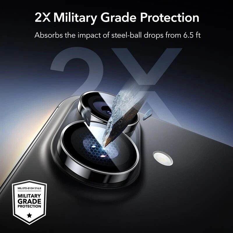 ESR Armorite kameras aizsargs Apple iPhone 16 / 16 Plus / 17, melns