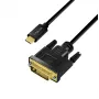 Logilink UA0473 USB 3.2 Gen1 Type-C kabelis, C/M uz DVI-D/M, 1080p/60 Hz, melns, 1.8 m