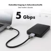 Logilink CU0290 USB 3.0 kabelis, A/M uz Micro-USB/M, 5 Gbps, neilons, metāls, melns/sudrabs, 1 m