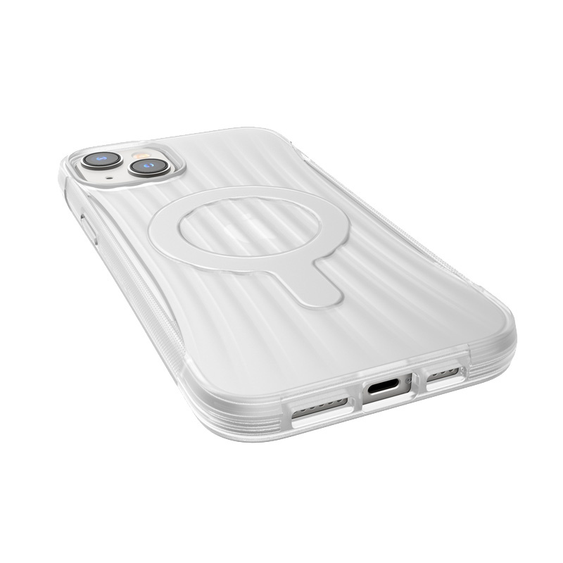 X-Doria Raptic Clutch MagSafe apvalks Apple iPhone 14 Plus / 15 Plus, caurspīdīgs