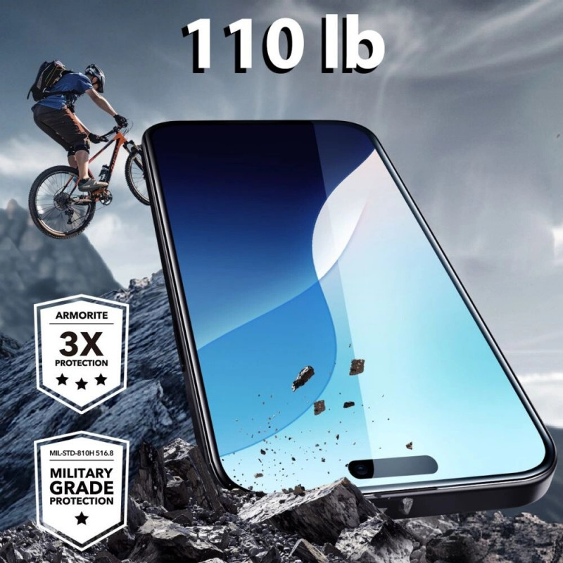 ESR Armorite rūdītais stikls ar melnu rāmi Apple iPhone 16 Pro Max