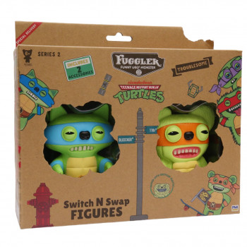 P.m.i. Kids World Fuggler S2 Swap & Style figūras - 2 gab. komplekts (Leonardo & Michelangelo)