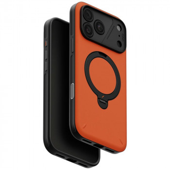 UNIQ Elix apvalks ar 360° rotējošu statīvu Apple iPhone 18 Pro Max / 17 Pro Max, oranžs