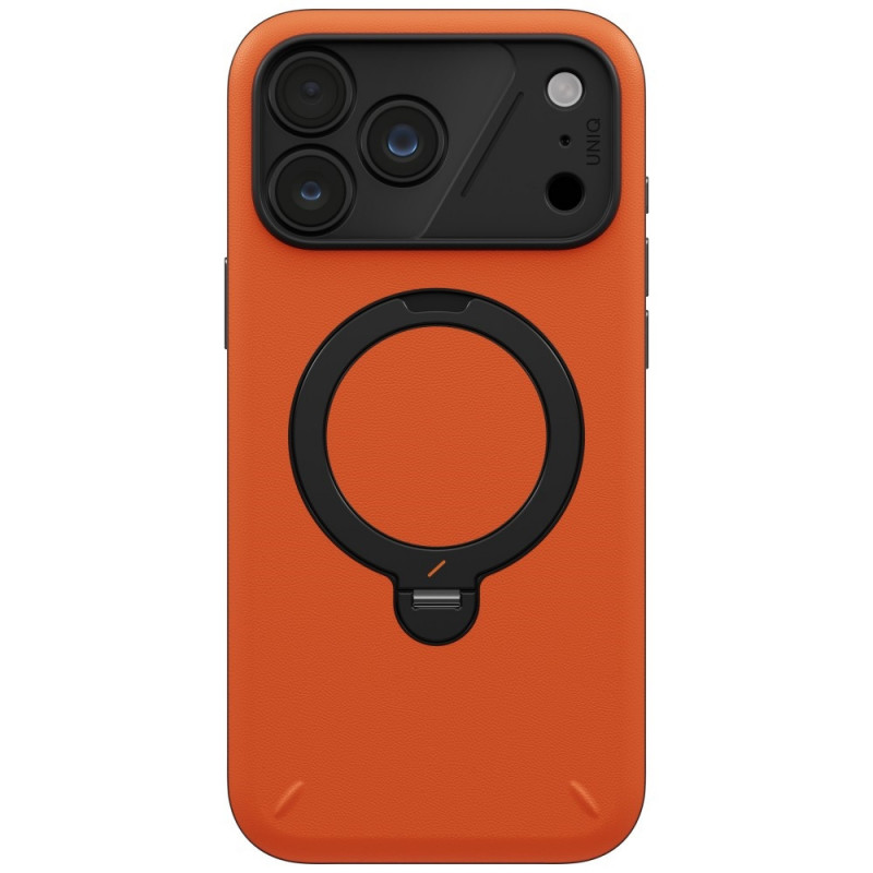 UNIQ Elix apvalks ar 360° rotējošu statīvu Apple iPhone 18 Pro Max / 17 Pro Max, oranžs