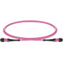 Optiskās šķiedras savienojuma kabelis Lightwin MPO-12 OM4, 12F, UPC ligzda–ligzda, Type B, 3 m, LSZH