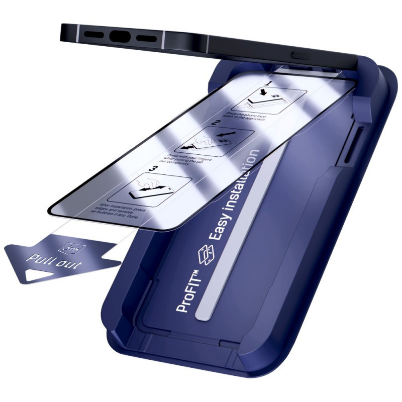 3MK HardGlass Max rūdītais stikls ar aplikatoru Apple iPhone 13 / 13 Pro / 14 / 16e / 17e, melns