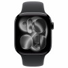 Apple Watch Series 11 GPS + Cellular (5G) melns pulkstenis ar 42 mm alumīnija korpusu, M/L, MF854QL/A
