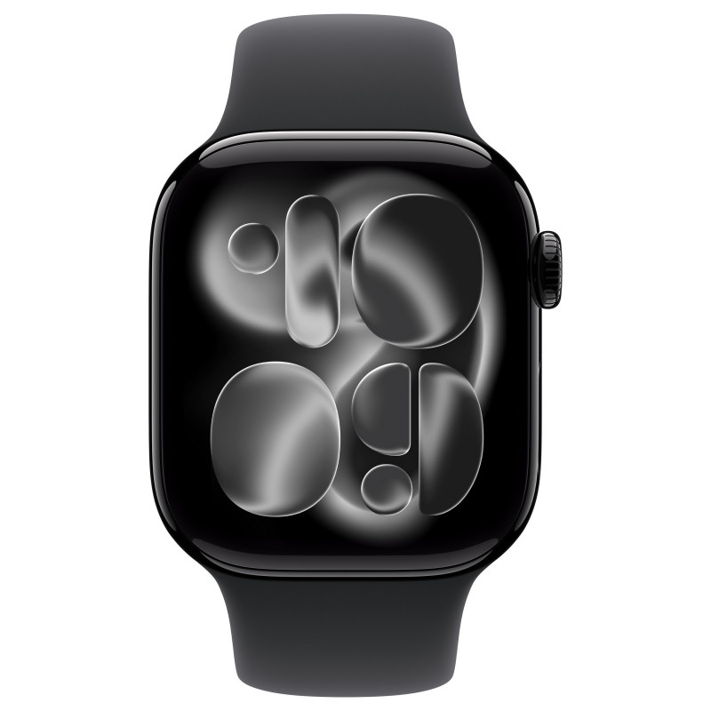 Apple Watch Series 11 GPS + Cellular (5G) melns pulkstenis ar 42 mm alumīnija korpusu, M/L, MF854QL/A