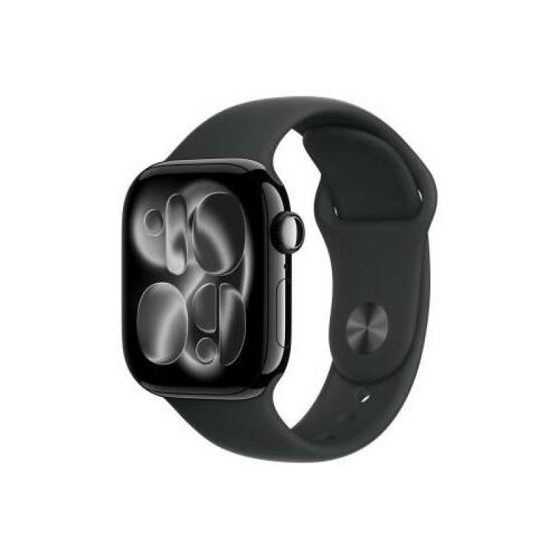 Apple Watch Series 11 GPS + Cellular (5G) melns pulkstenis ar 42 mm alumīnija korpusu, M/L, MF854QL/A