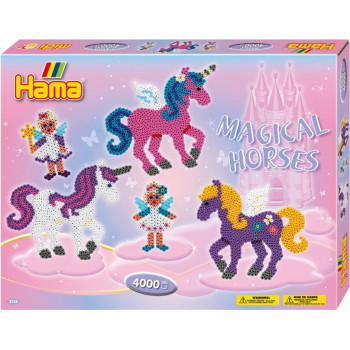 Hama dāvanu komplekts Magic Horses, apm. 4000 pērlīšu