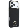 Aizsargvāciņš Guess GUE005537-0 Grained Round Strass Logo MagSafe tālrunim Apple iPhone 18 Pro Max / 17 Pro Max, melnā krāsā