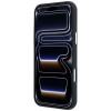 Aizsargvāciņš Guess GUE005537-0 Grained Round Strass Logo MagSafe tālrunim Apple iPhone 18 Pro Max / 17 Pro Max, melnā krāsā