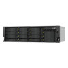 QNAP TS-h1655XeU-RP-8G NAS serveris statīvam, 16 nodalījumi, neliels dziļums, 8 GB RAM, 2x 10GbE, dublēts barošanas bloks