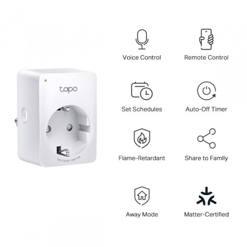 TP-Link Tapo P100M viedā mini Wi-Fi rozete (EU)