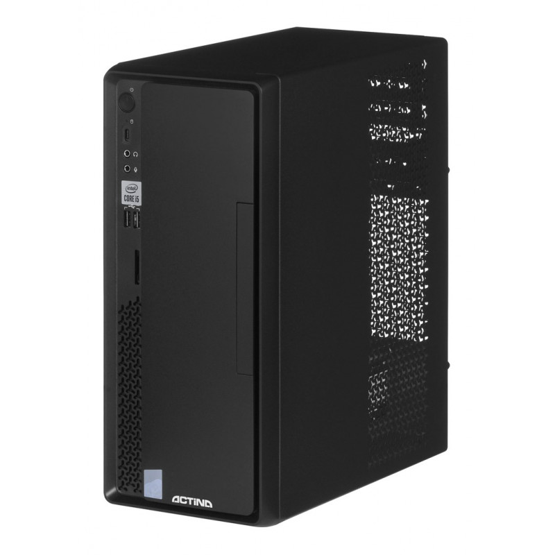 Actina Prime i3-12100 Mini Tower stacionārais dators, Intel Core i3-12100, 8 GB DDR4 RAM, 512 GB SSD, Windows 11 Home, melnā krāsā