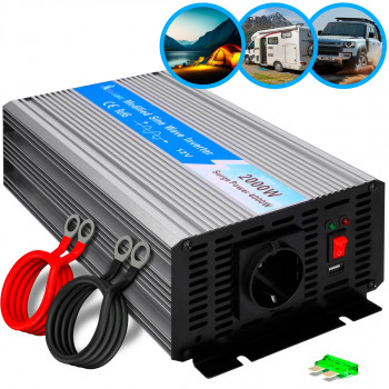 Extralink OPIM-2000W sprieguma pārveidotājs 12 V, 2000 W, modificētais sinusoīds