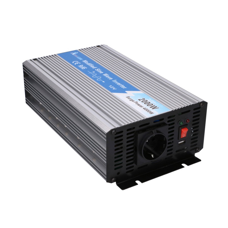 Extralink OPIM-2000W sprieguma pārveidotājs 12 V, 2000 W, modificētais sinusoīds