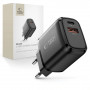 Melns Tech-Protect NCA20 lādētājs rozetei ar USB-A / USB-C pieslēgvietām, PD 20W / QC3.0