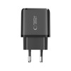 Melns Tech-Protect NCA20 lādētājs rozetei ar USB-A / USB-C pieslēgvietām, PD 20W / QC3.0
