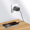 Melns Tech-Protect NCA20 lādētājs rozetei ar USB-A / USB-C pieslēgvietām, PD 20W / QC3.0