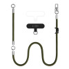 Tech-Protect C10S Rope Crossbody & Wrist siksniņu komplekts tālrunim, olīvzaļa/titāna krāsā
