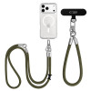 Tech-Protect C10S Rope Crossbody & Wrist siksniņu komplekts tālrunim, olīvzaļa/titāna krāsā
