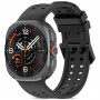 Melna silikona Tech-Protect Silicone Air siksniņa, piemērota Samsung Galaxy Watch Ultra 1 / 2 (2024-2026) 47 mm pulkstenim