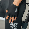 Rockbros TLS004 ROAD TO SKY melni riteņbraukšanas cimdi L izmērā, īsi un amortizējoši