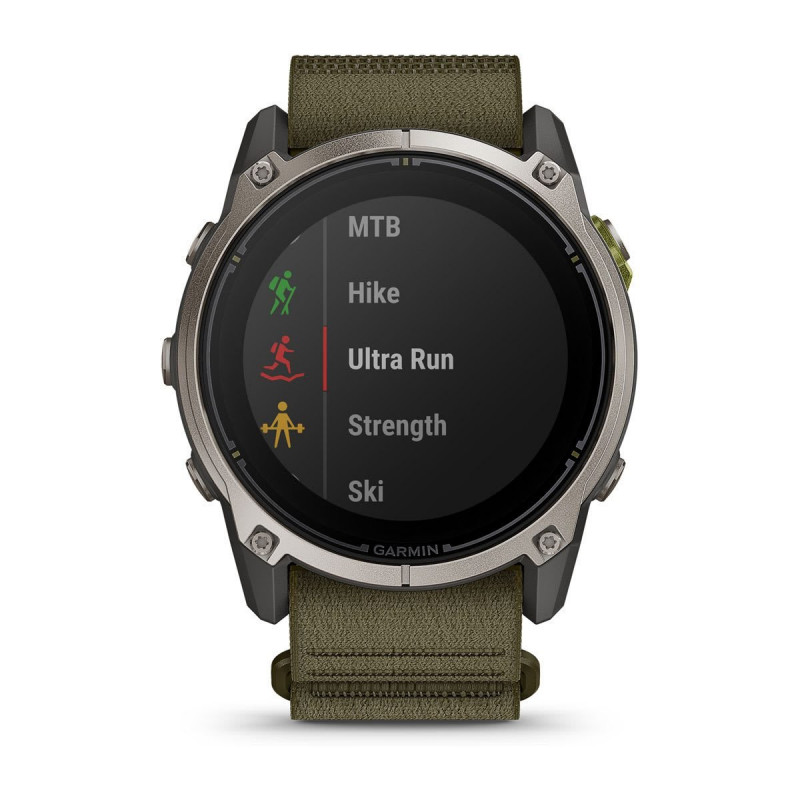 Garmin Enduro 4 GPS viedpulkstenis, tumši olīvu ComfortFit auduma siksniņa (010-04799-01)