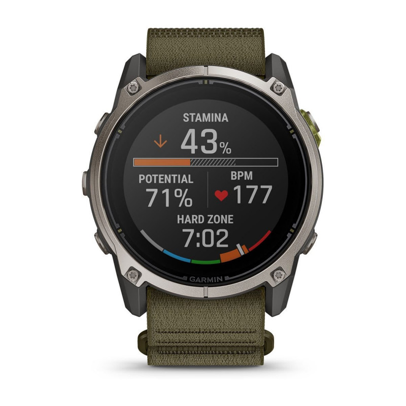 Garmin Enduro 4 GPS viedpulkstenis, tumši olīvu ComfortFit auduma siksniņa (010-04799-01)