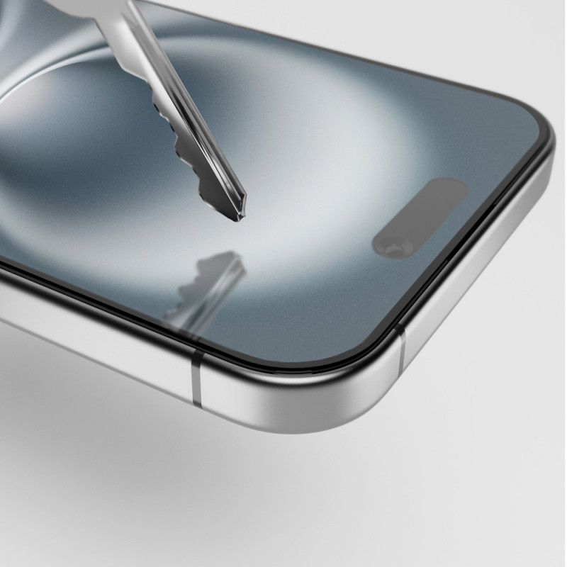 PURO Frame iPhone 16 Plus aizsargstikls ar rāmīti, rūdīts