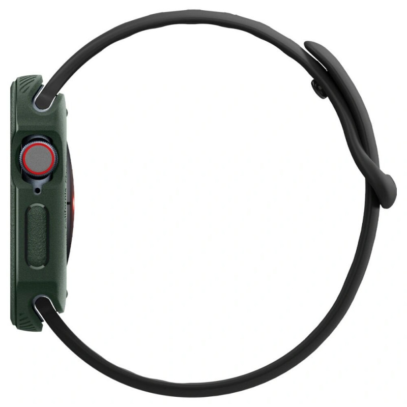 Spigen Caseology Vault aizsargapvalks Apple Watch 10 / 11 46 mm pulkstenim, pusnakts zaļā krāsā