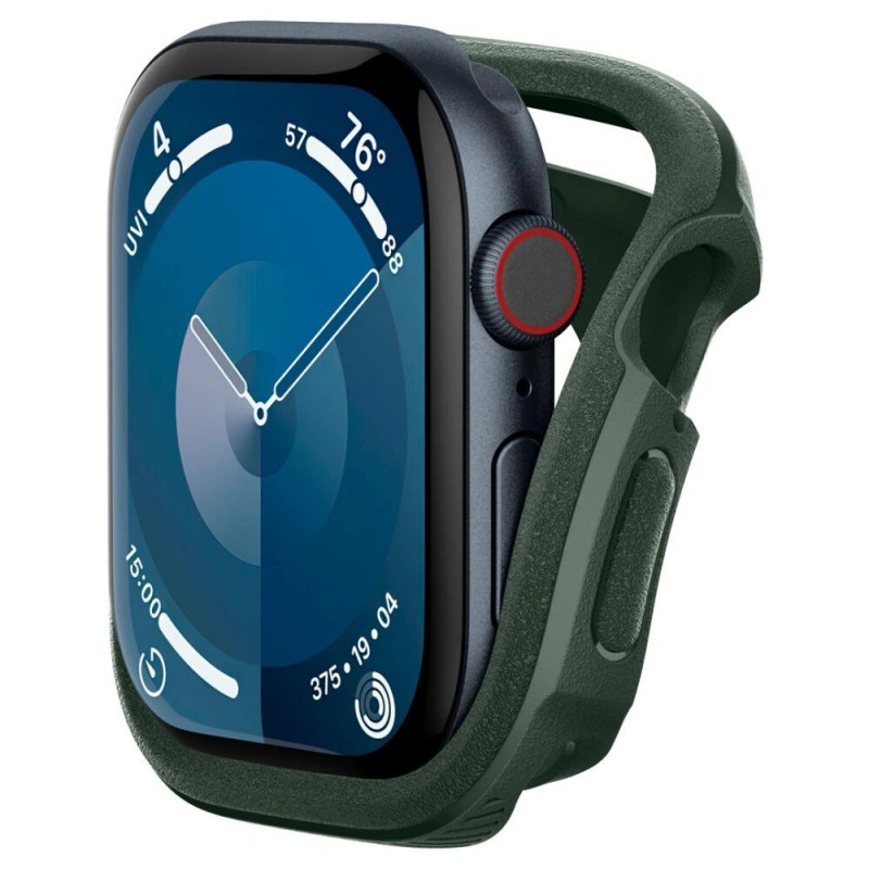 Spigen Caseology Vault aizsargapvalks Apple Watch 10 / 11 46 mm pulkstenim, pusnakts zaļā krāsā