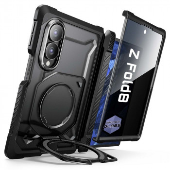 Supcase UB Grip Mag MagSafe Privacy stikla maciņš Samsung Galaxy Z Fold 8, melns