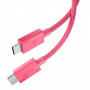Spigen EB6010CC Essential USB-C–USB-C kabelis 60 W 100 cm, rozā