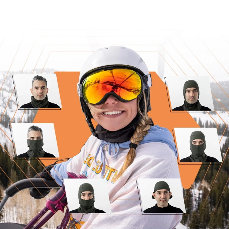 Qunature 13230023011 slēpošanas balaklava velosipēdam un motociklam, L izmērs, melna