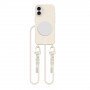 Tech-Protect MagNecklace MagSafe vāciņš ar štropi Apple iPhone 16, bēšā krāsā