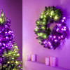 Twinkly Pre-lit Wreath 50 RGB LED, zaļš vads, C tipa spraudnis, 60 cm