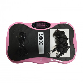 Extralink Moonwalk SpinMove vibrācijas platforma fitnesam, 200 W, rozā