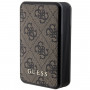Guess 4G Leather Metal Logo GUPB10DP4GEGW pārnēsājamais akumulators 10000 mAh, 18 W, brūns