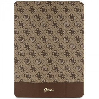 Guess GUFCP12PS4SGW apvalks Apple iPad Pro 12.9 (2020/2021/2022, 4./5./6. paaudze), 4G Stripe Allover, brūns