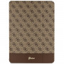 Guess GUFCP12PS4SGW apvalks Apple iPad Pro 12.9 (2020/2021/2022, 4./5./6. paaudze), 4G Stripe Allover, brūns
