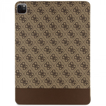 Guess GUFCP12PS4SGW apvalks Apple iPad Pro 12.9 (2020/2021/2022, 4./5./6. paaudze), 4G Stripe Allover, brūns
