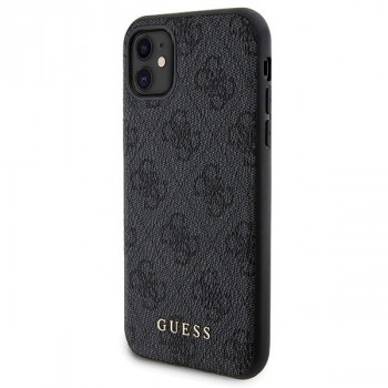 Guess GUBPM5N614GEMGK cietais futrālis Apple iPhone 11 + MagSafe 5000 mAh ārējais akumulators, 4G Metal Logo, melns