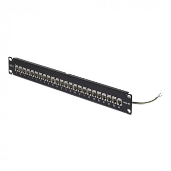 StarTech.com C6APANELSTP241UFT 24 portu 1U caurejošais komutācijas panelis, ekranēts Cat6a, RJ45, 19", melns