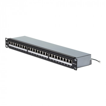 StarTech.com C6APANELSTP241UPD 24 portu 1U ekranēts Cat6A komutācijas panelis, 110 punch-down, 48.3 cm (19") stiprinājums, RJ45 STP, sudraba krāsā