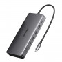 Ugreen Revodok Pro 313 USB-C klēpjdatora dokstacija (15978), UGR1851, 100 W, pelēka