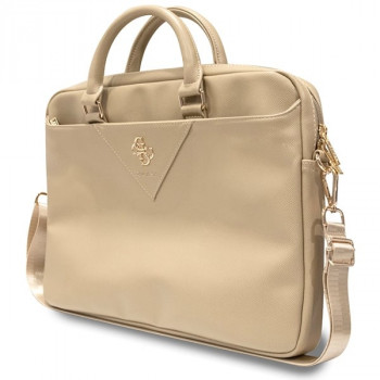 Guess GUCB15ZPGSTEGD 16 collu klēpjdatora soma, Triangle 4G, gaiši zelta