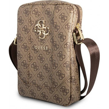 Guess GUTB10G4GFBR planšetdatora soma, 10 collas, brūna 4G Big Metal Logo